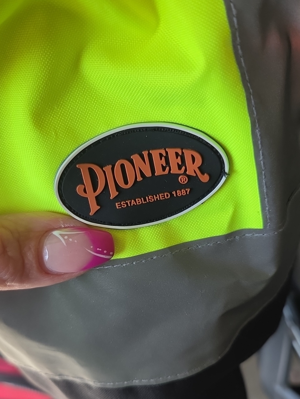 Pioneer Premium High Vis Safety Jacket Waterproof Large Green Star Tech Workwear - Picture 4 of 10